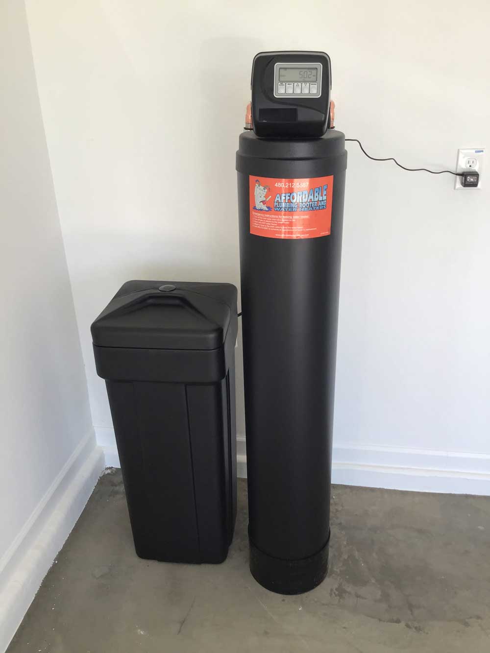 new supply water softener tank