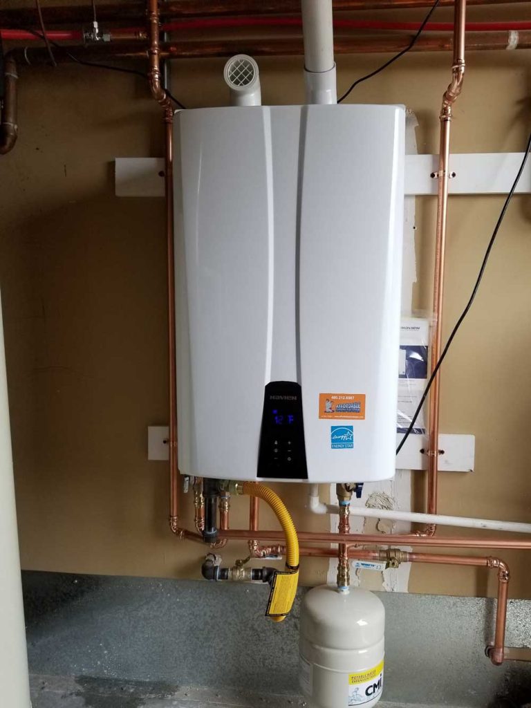 Repaired Tankless water heater by affordable plumbing, rooter & water heater